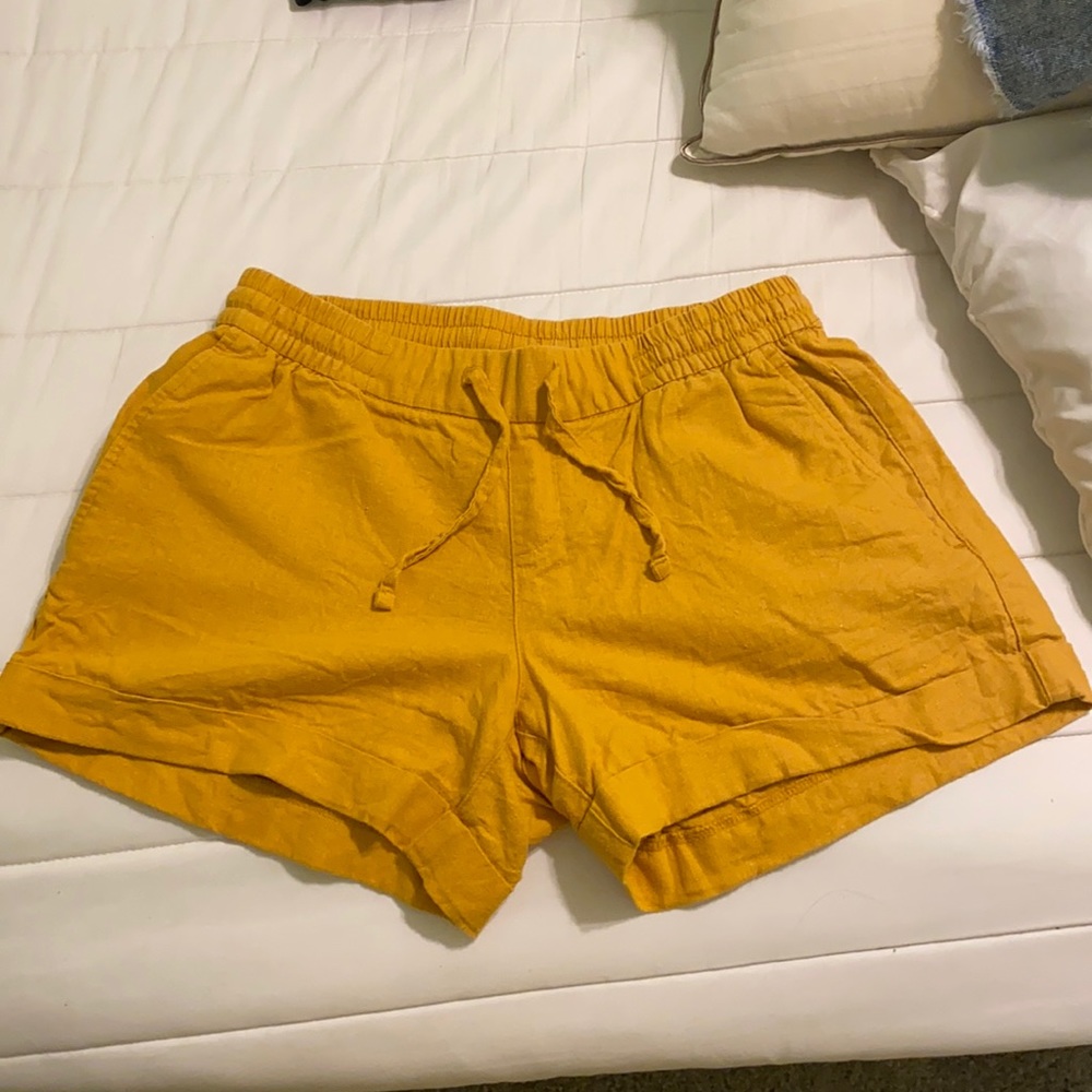 Yellow comfy shorts